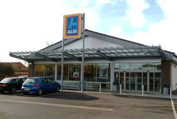 Suspended Glass Canopy Supermarket Castleford