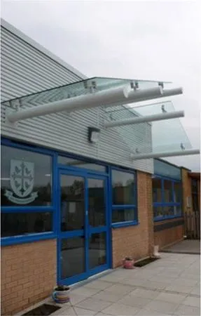 Suspended Glass Canopy School Wirral