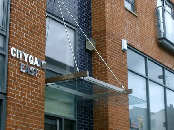 Suspended Glass Canopy Offices Liverpool