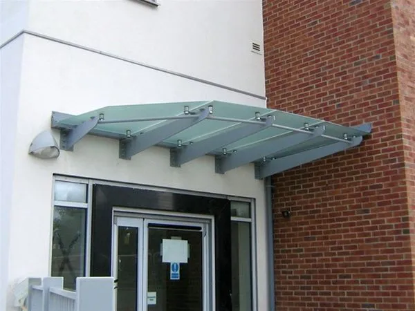 Suspended Satin Glass Canopy Offices Newcastle