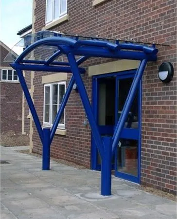 Faceted Glass Supported Canopy Offices Sutton In Ashfield