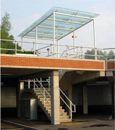 Supported Walkway Canopy