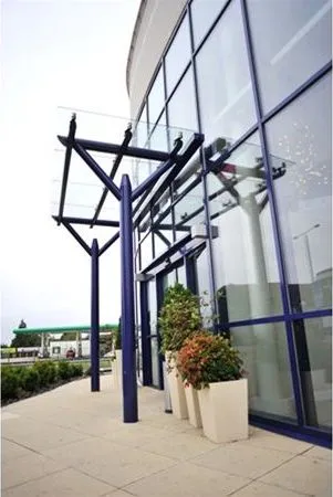 Supported Glass Canopy Hotel Entrance Ilford