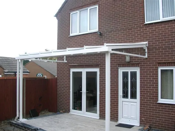 Supported Glass Canopy South Normanton Housing
