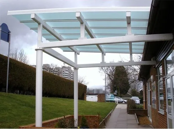 Satin Glass Supported Canopy School Coventry