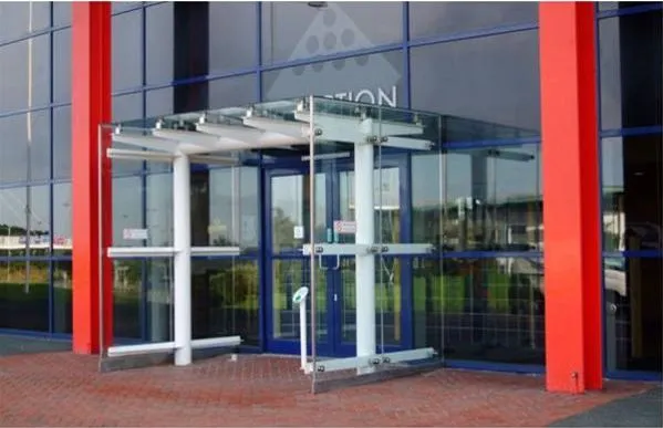 Open Fronted Glass Entrance Kiosk to Stadium Bolton